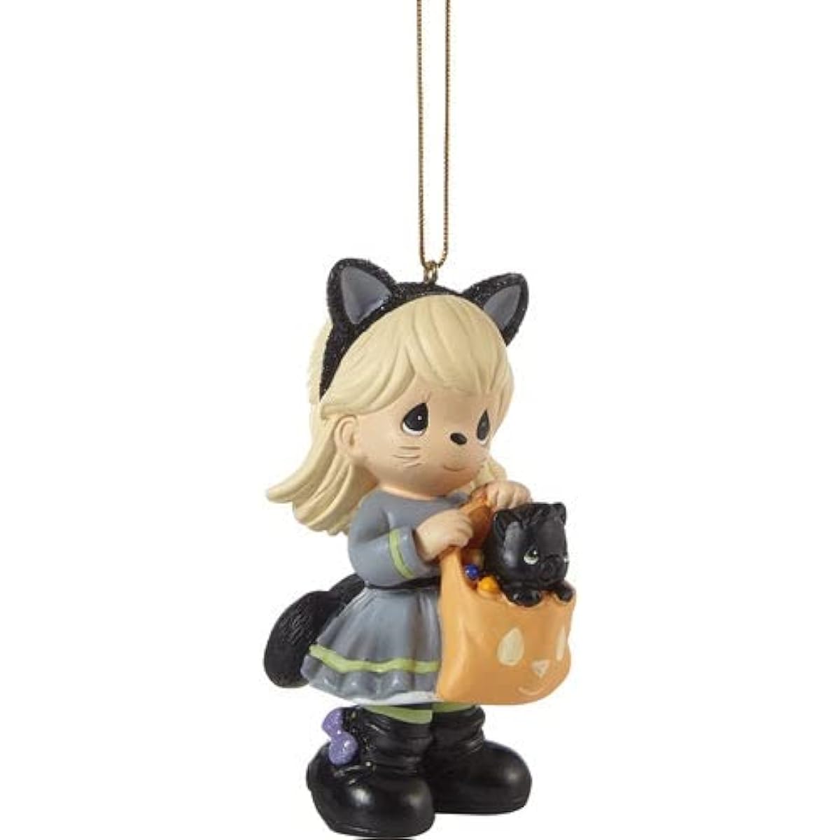 Precious Moments 211404 Have A Purr-FECT Halloween Resin Ornament, White