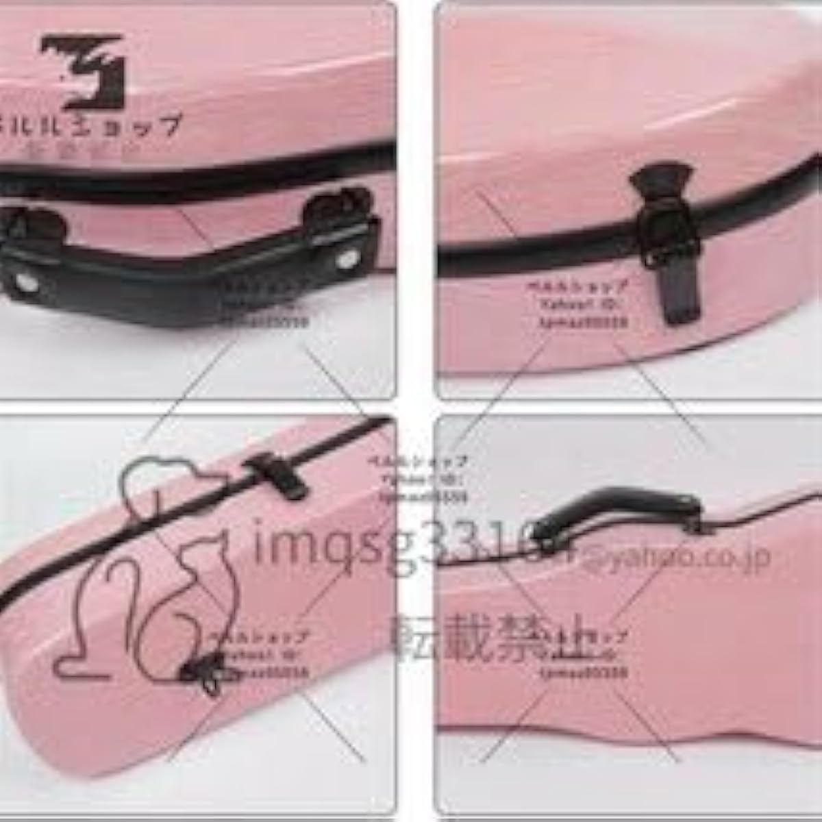 Violin Case 4/4 Full Size Violin Hard Box Violin Gold Shape Fiberglass Case Violin Bags & Cases