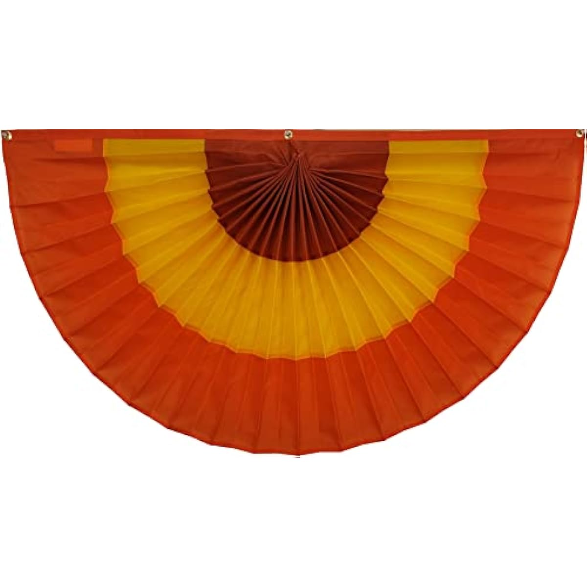Old Glory Bunting Fall Nylon Flag Bunting 2' x 4' Fully Sewn Fall 3 Stripes Fan Flag Banner Pleated Fan Made in the USA