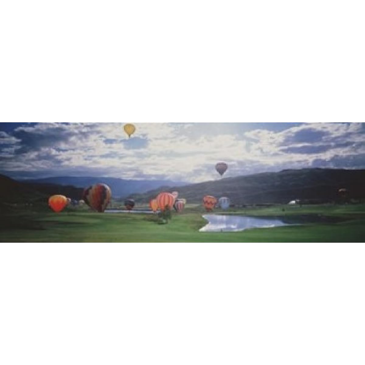 Panoramic Images – Hot Air Balloons, Snowmass, Colorado, USA Fine Art Print (91.44 x 30.48 cm)