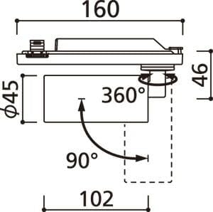 Orderic LED Spotlight for Wiring Duct Rail High Color Rendering MINIMUM-S Minimum-S Dimming/Toning Bluetooth Equivalent to JDR50W Off-White:OS256579BR