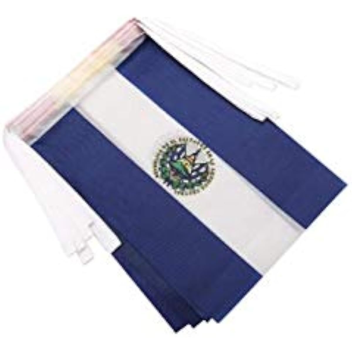El Salvador Flags Salvadoran Small String Flag Banner Mini National Country World Flags Pennant Banners For Party Events Classroom Garden Olympics Festival Grand Opening Bar Celebration Decorations (El Salvador)