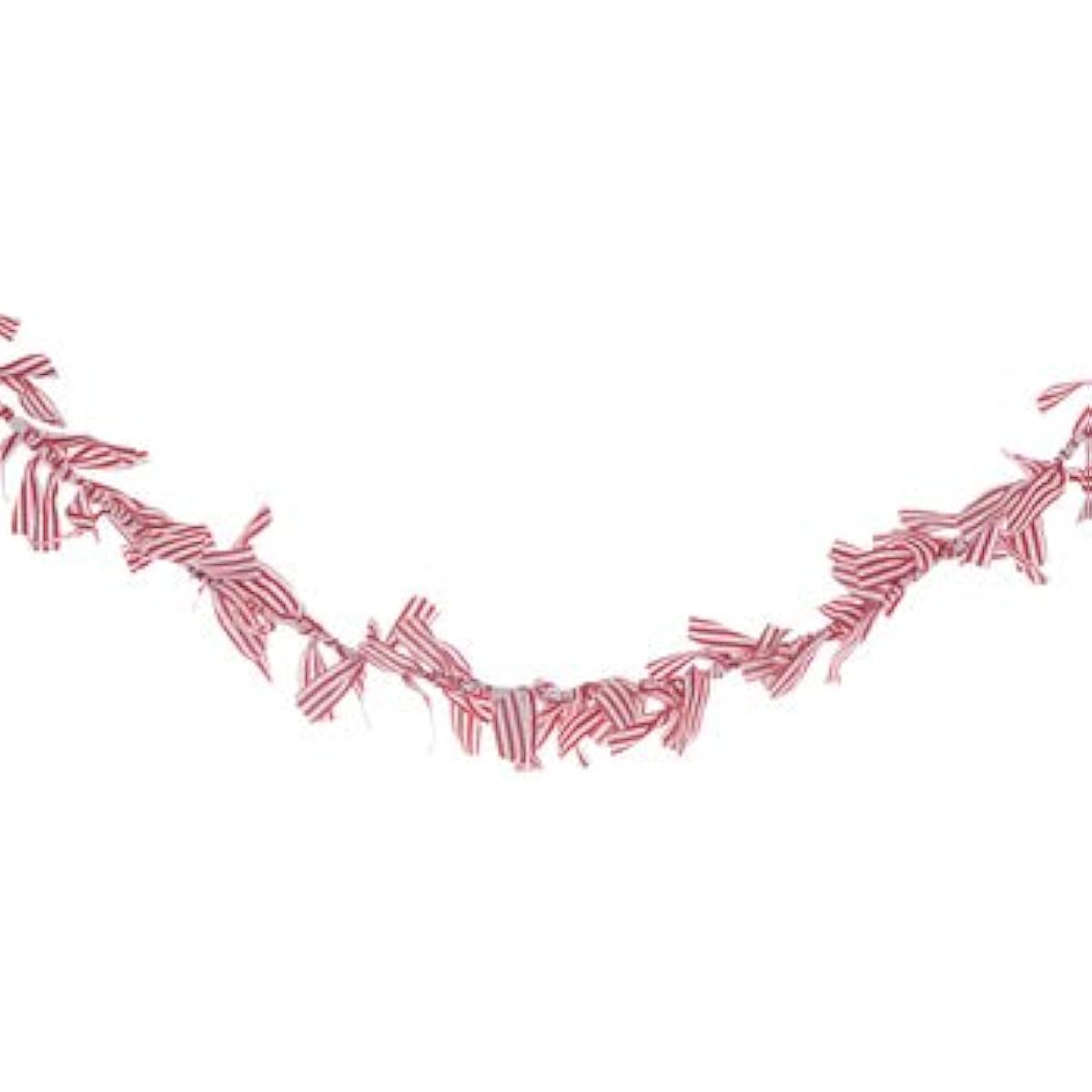 Red and White Striped Garland Christmas Tree Trimming Decoration 6ft