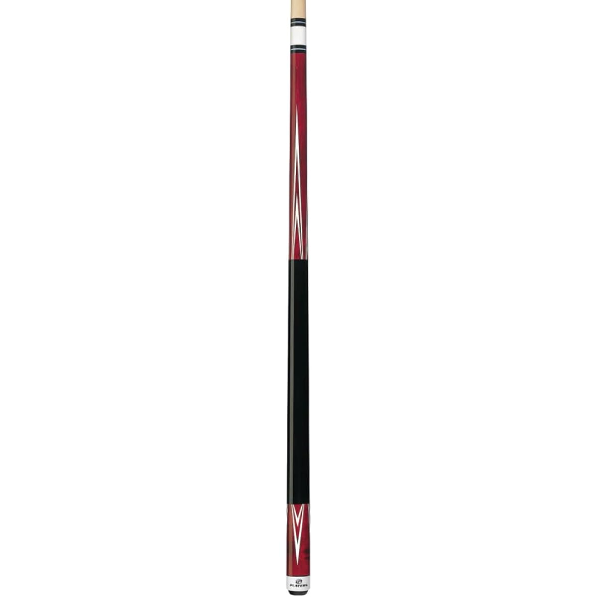 Players C-801 Classic Crimson Birdseye Maple White Outline Point Cue