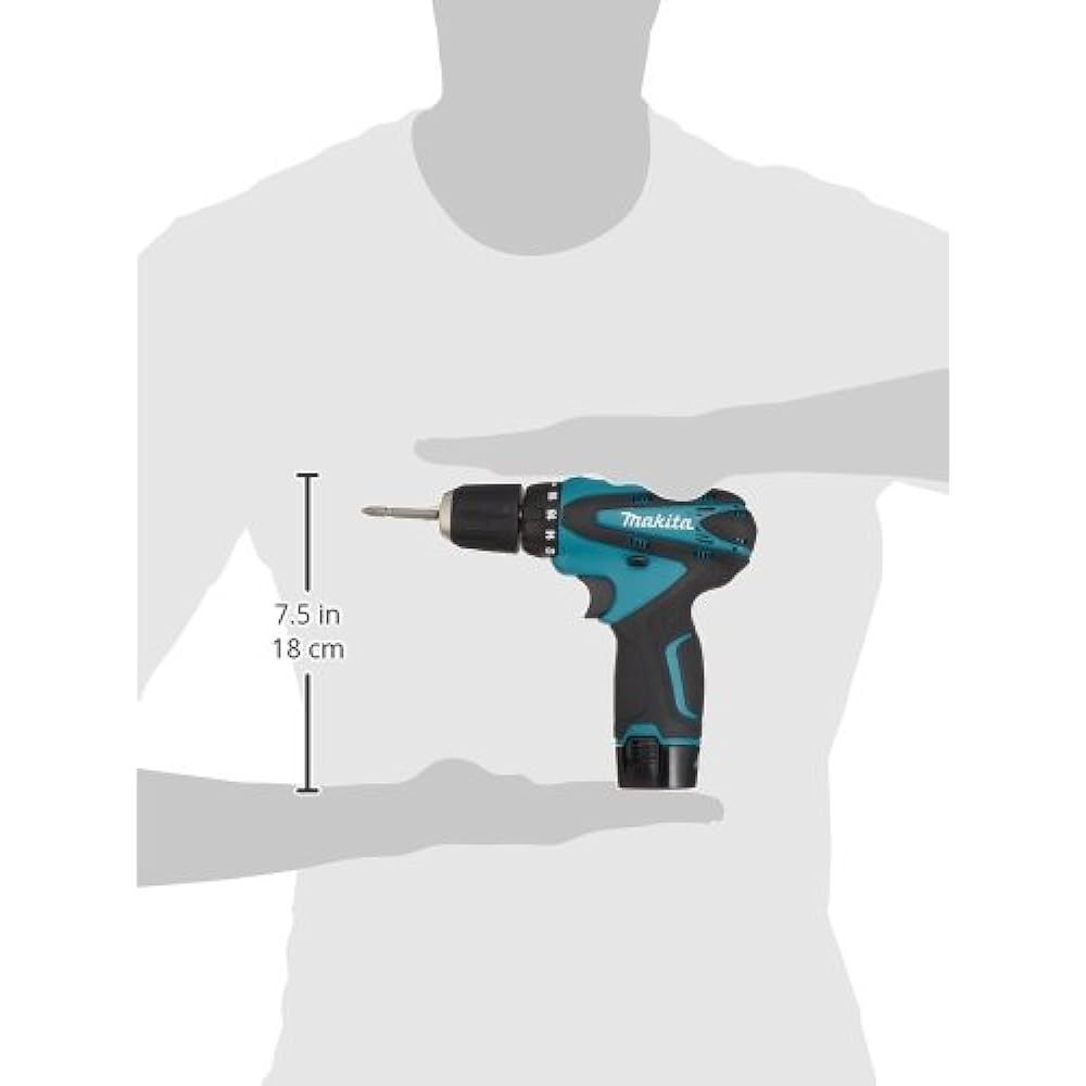 Makita Rechargeable Driver Drill 10.8V with LED Light, Small Model with 1 Battery Included DF330DWSP