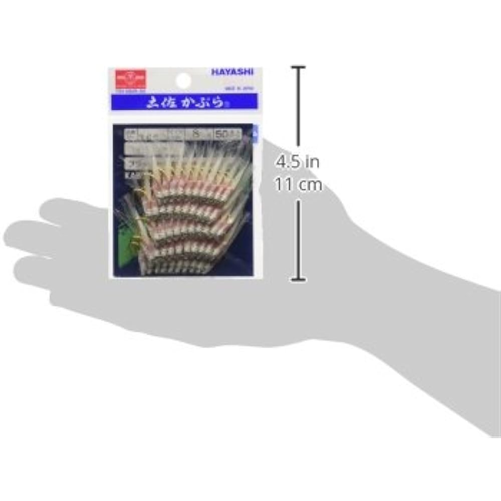 Hayashi Fishing Gear Seisakusho 50 Pieces Tosa Kabura White Skin White Flasher Horse Mackerel Type Gold Needle No. 8