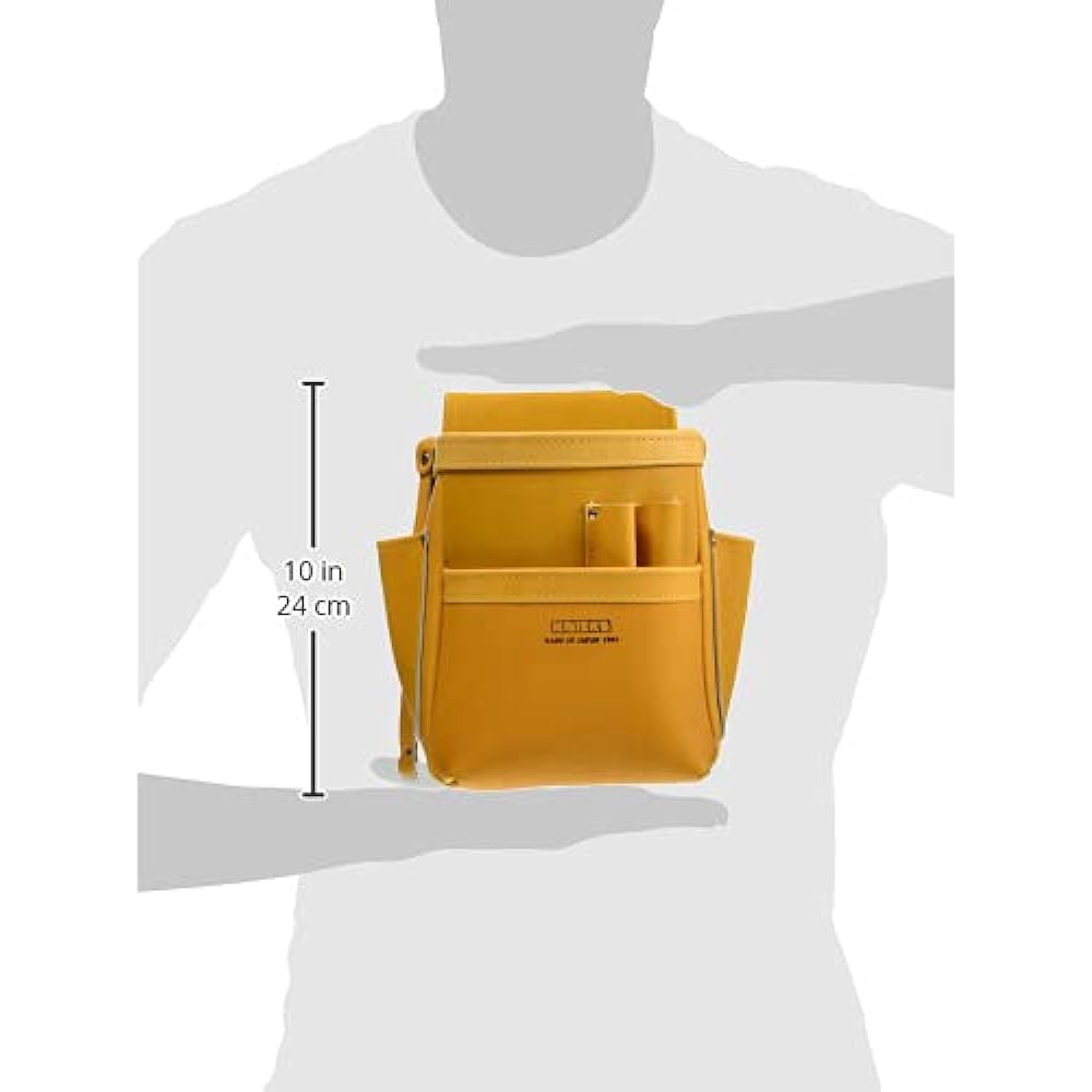 KNICKS KN-201DDSP All glove leather 2-tier waist bag