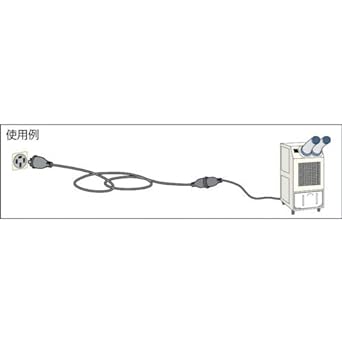 Nichido rainproof extension cord 10M three-phase 200 4P-20AW10