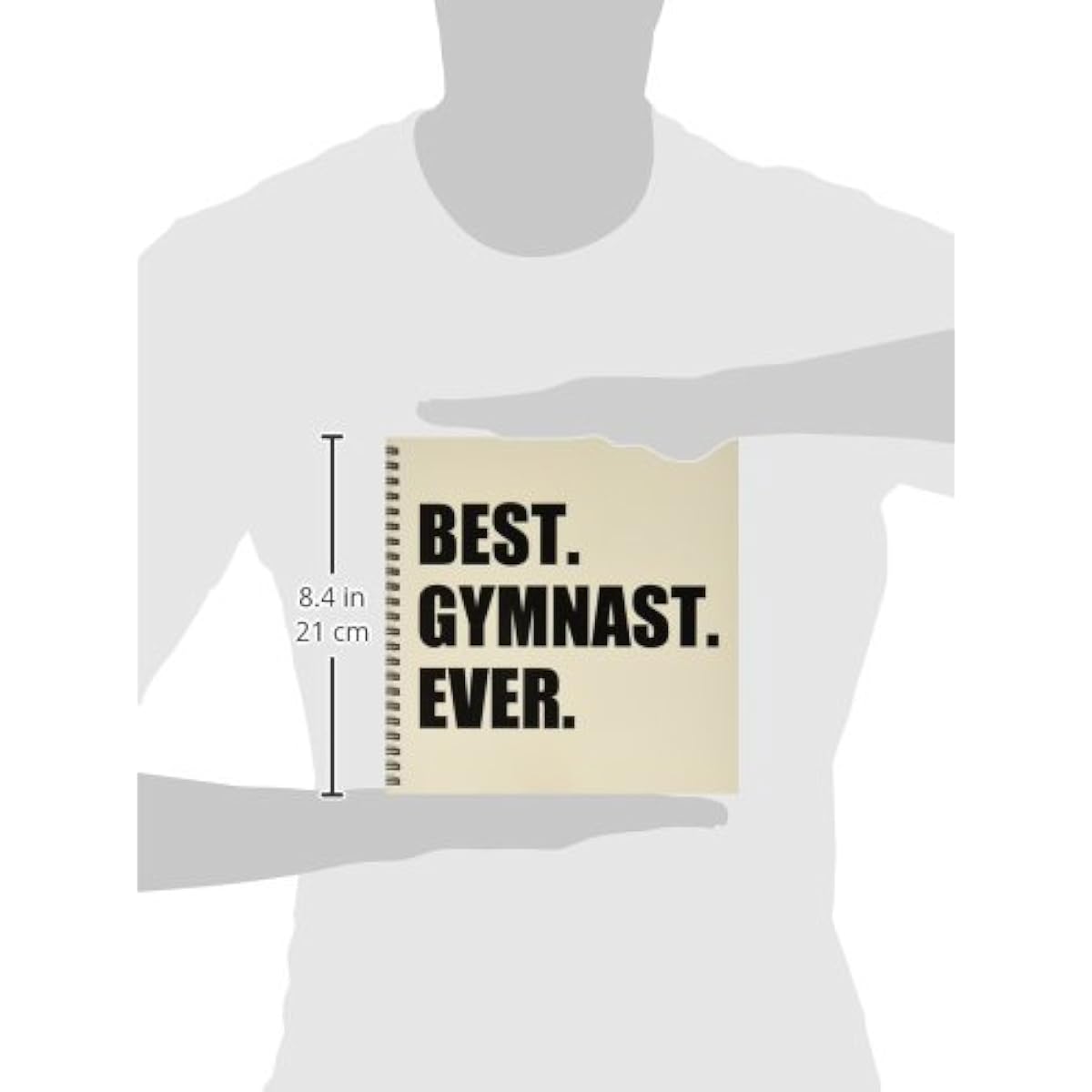 3dRose db_185006_1 Best Gymnast Ever Fun Gift for Talented Gymnastics Athletes Writing and Drawing Book 8x8 Inch