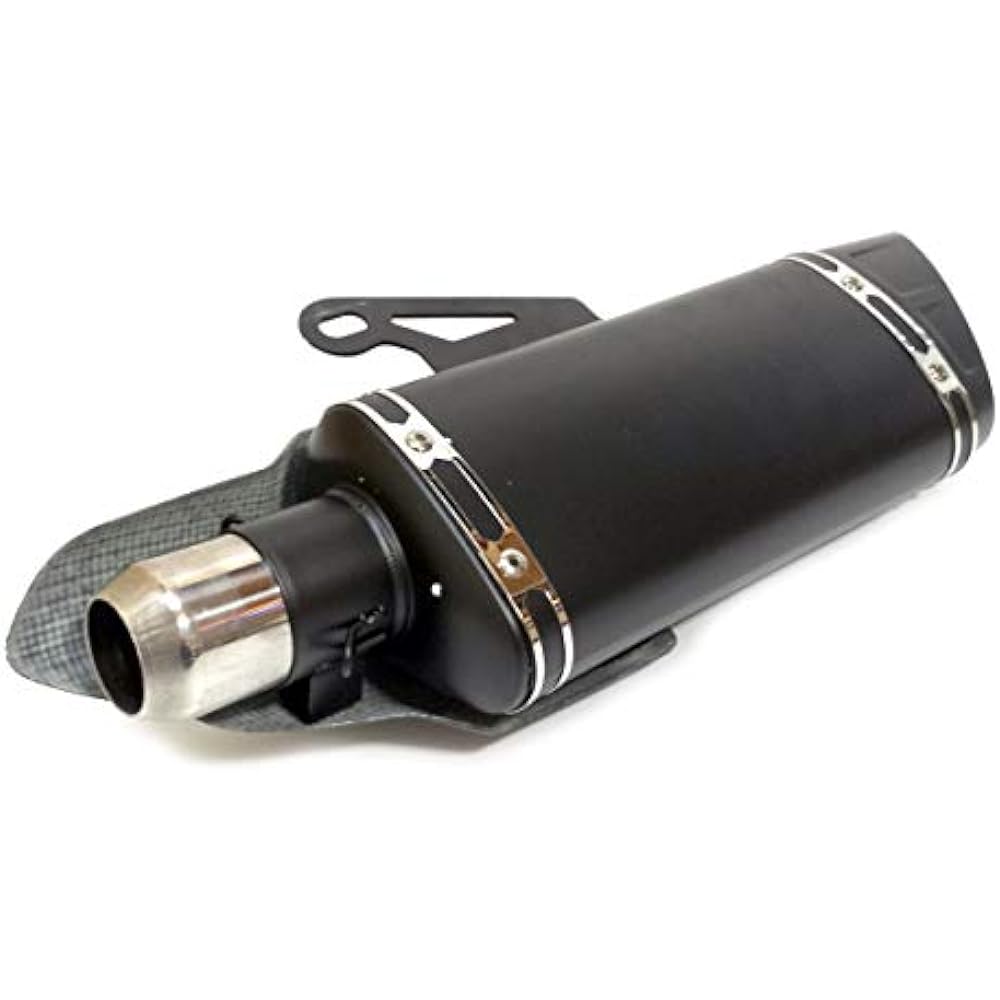50.8 diameter slip-on muffler with carbon heat guard motorcycle silencer MT07 MT09 ninja250 KTM Z800 black