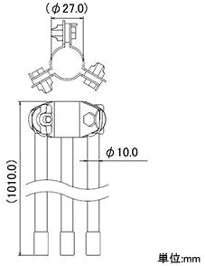 Kakudai 511-308 Outdoor Easy Installation Water Spraying No. 20 Fixed Freestanding Stand for PVC Piping