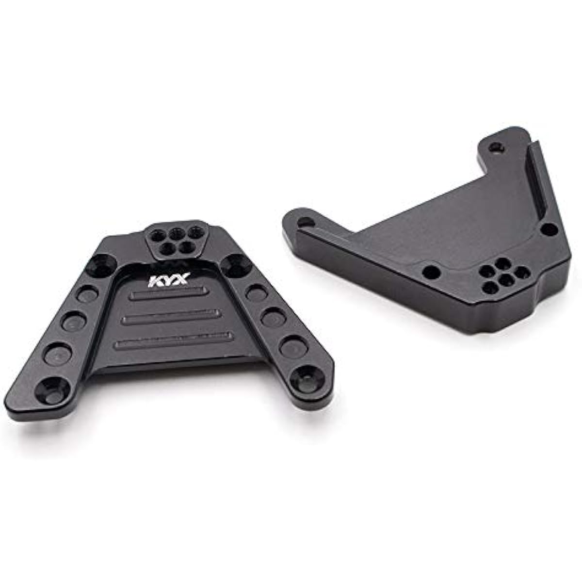 KYX Racing Aluminum Rear Shock Tower Suspension Bracket Shock Absorber Bracket for 1/10 RC Crawler Car Axial SCX10 III AXI03007 SCX10.3 (Black)