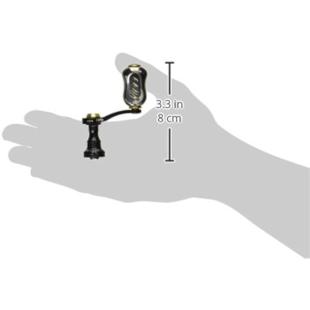 LIVRE Reel F.V35-38 S Handle Fino Knob for Daiwa (Black P + Gold G)