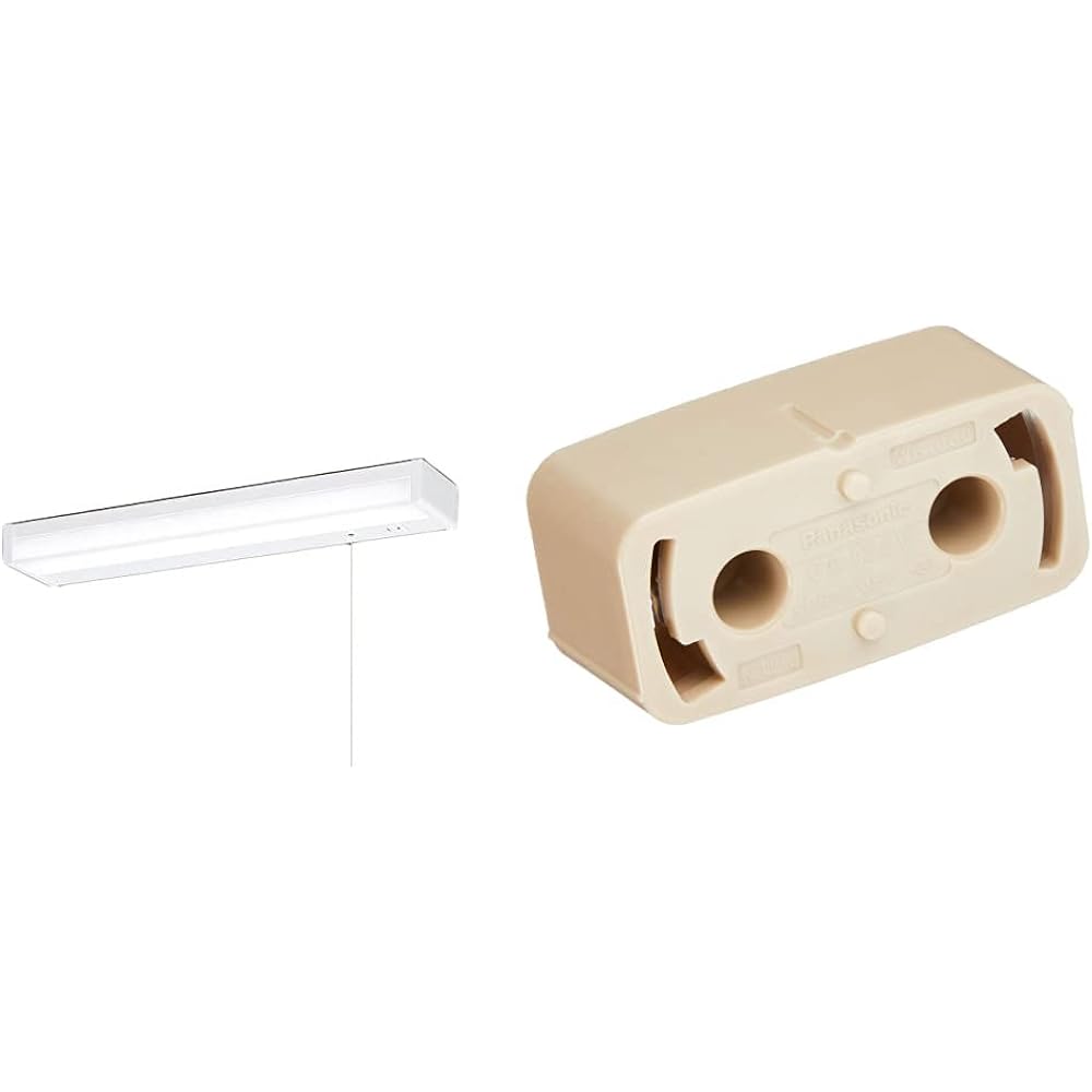 Panasonic LED Kitchen Light, Daylight White, Equivalent to 1 20 Type Straight Tube Fluorescent Light, Comes with Pull Switch, Includes Outlet, Up to 1000W, Double-Sided Decorative Type, LSEB7107LE1