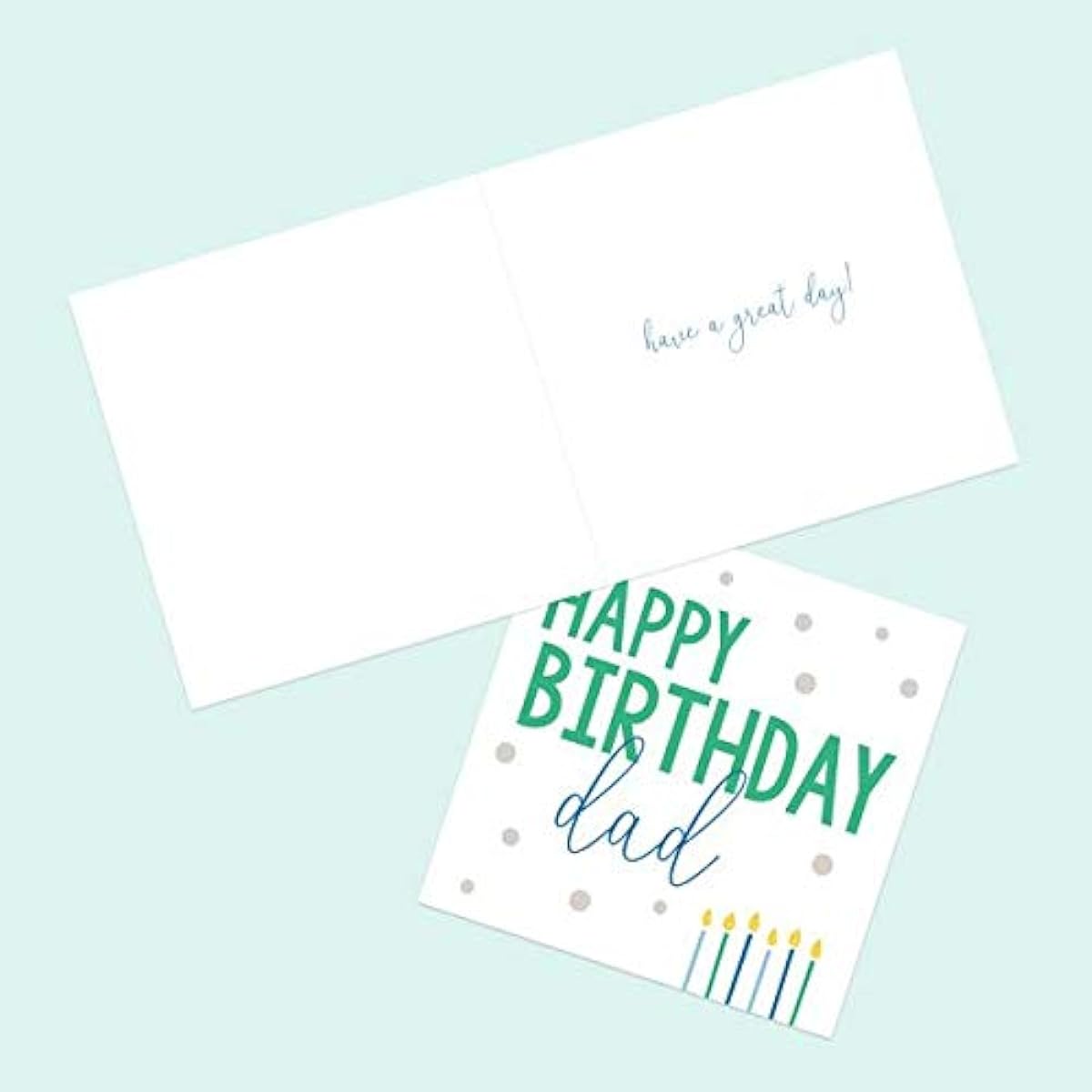 Dotty about Paper Birthday Cards for Dad - Premium Greetings Cards (Happy Birthday Candles)