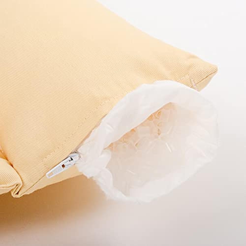 Living in Peace Pillow, Straight Neck Pillow, Neck Fit, Gently Supports the Head and Shoulders, Relieves Stiff Shoulders, Cervical Spine Support, Sleep Pillow, Comfortable Sleep Pillow, Back and Side, Soft Pipe, Firm, Height Adjustable, Washable, Comes w