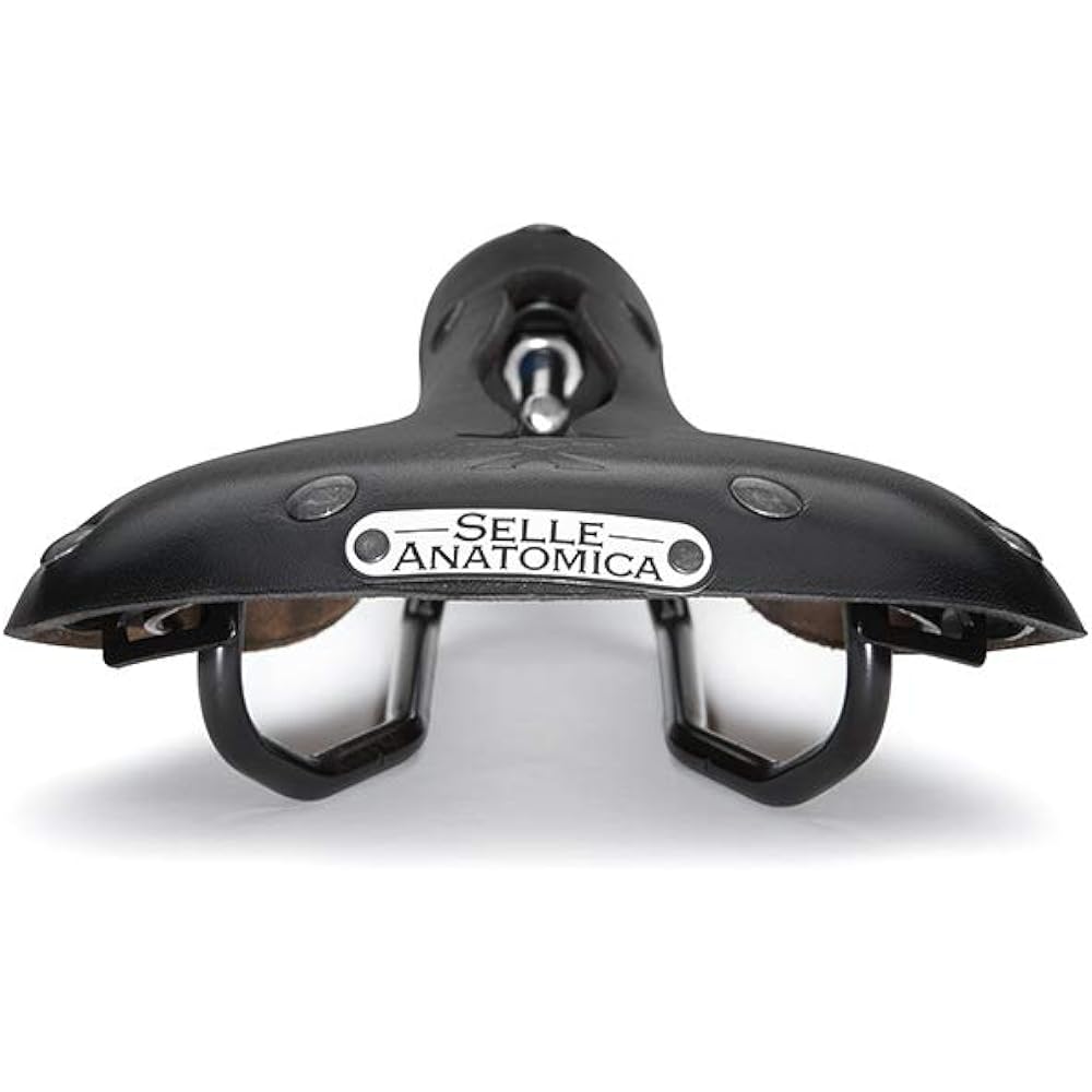 Selle Anatomica WaterShed X1 Black Black Rivet Waterproof Leather Saddle
