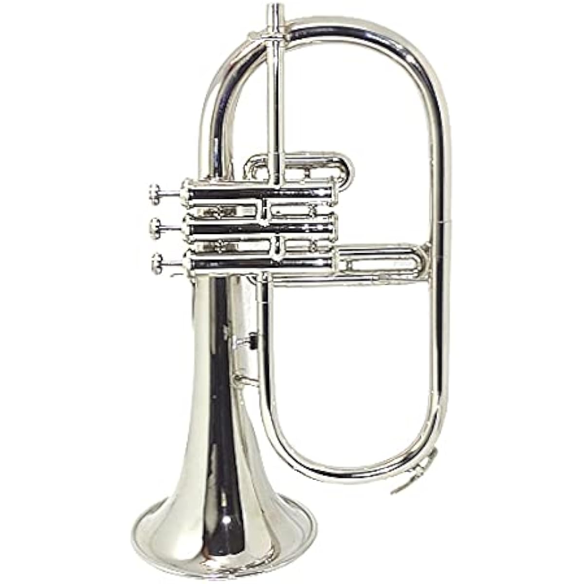 NEW Bb flat silver nickel flugelhorn with free hard case + mouthpiece MRS,2.8