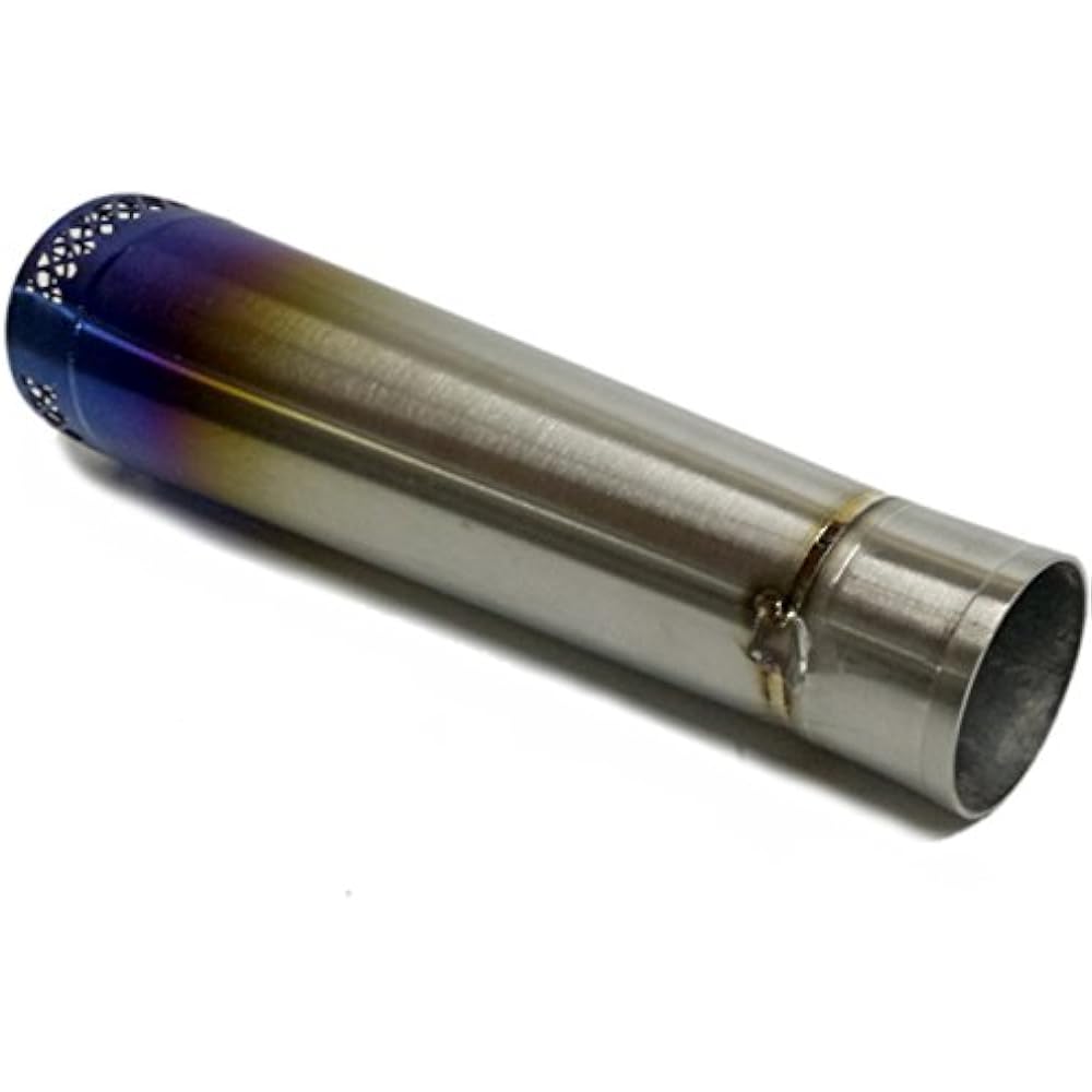 General Purpose 50.8mm Stainless Steel Short Silencer GP Slip-on Muffler/Mesh Jason Muffler Fake Titanium Hardened