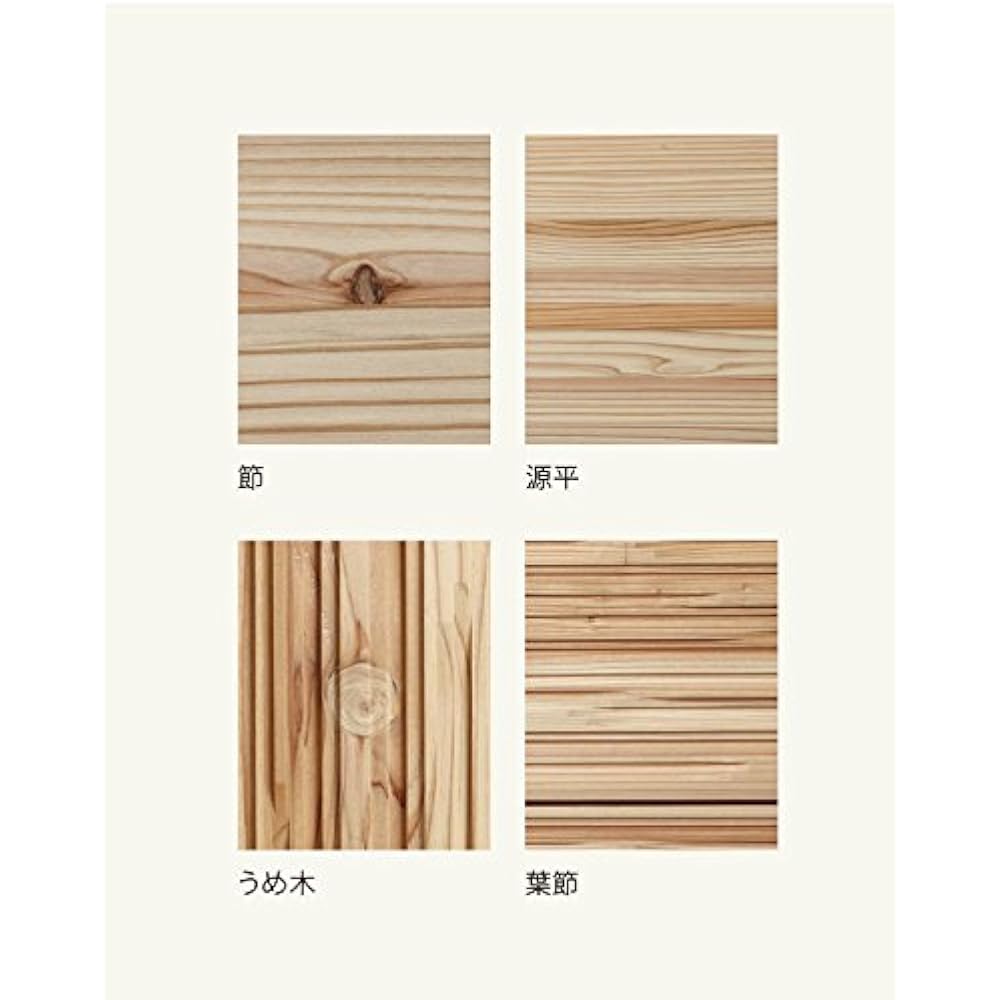 Asahi Wood Tech Cool Japan Square Cedar Soft Wave 2P IFKW2P0S36 Unpainted 3.6×44.4×89.4cm