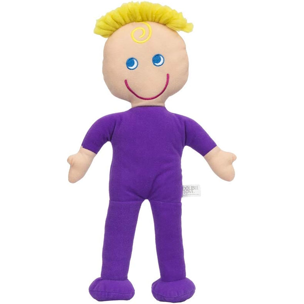 Awake and Asleep Purple Pink Yellow Soft Rag Doll Plush Toy - Double Face Doll for Kids