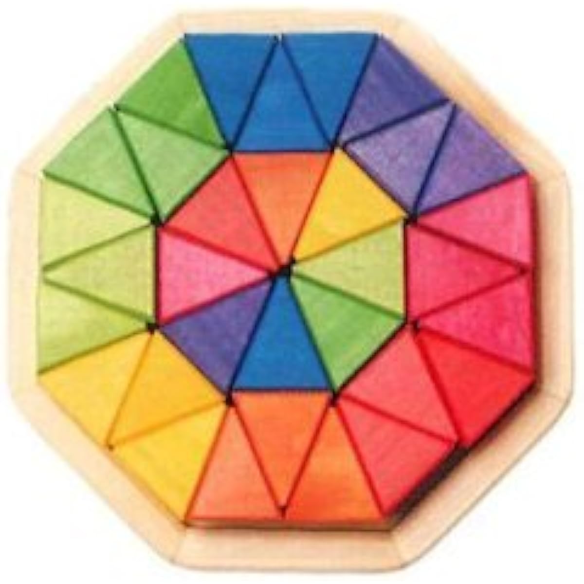 Grimm's/GRIMM'S/Wooden building blocks/Rainbow Octagon, small/GM43460