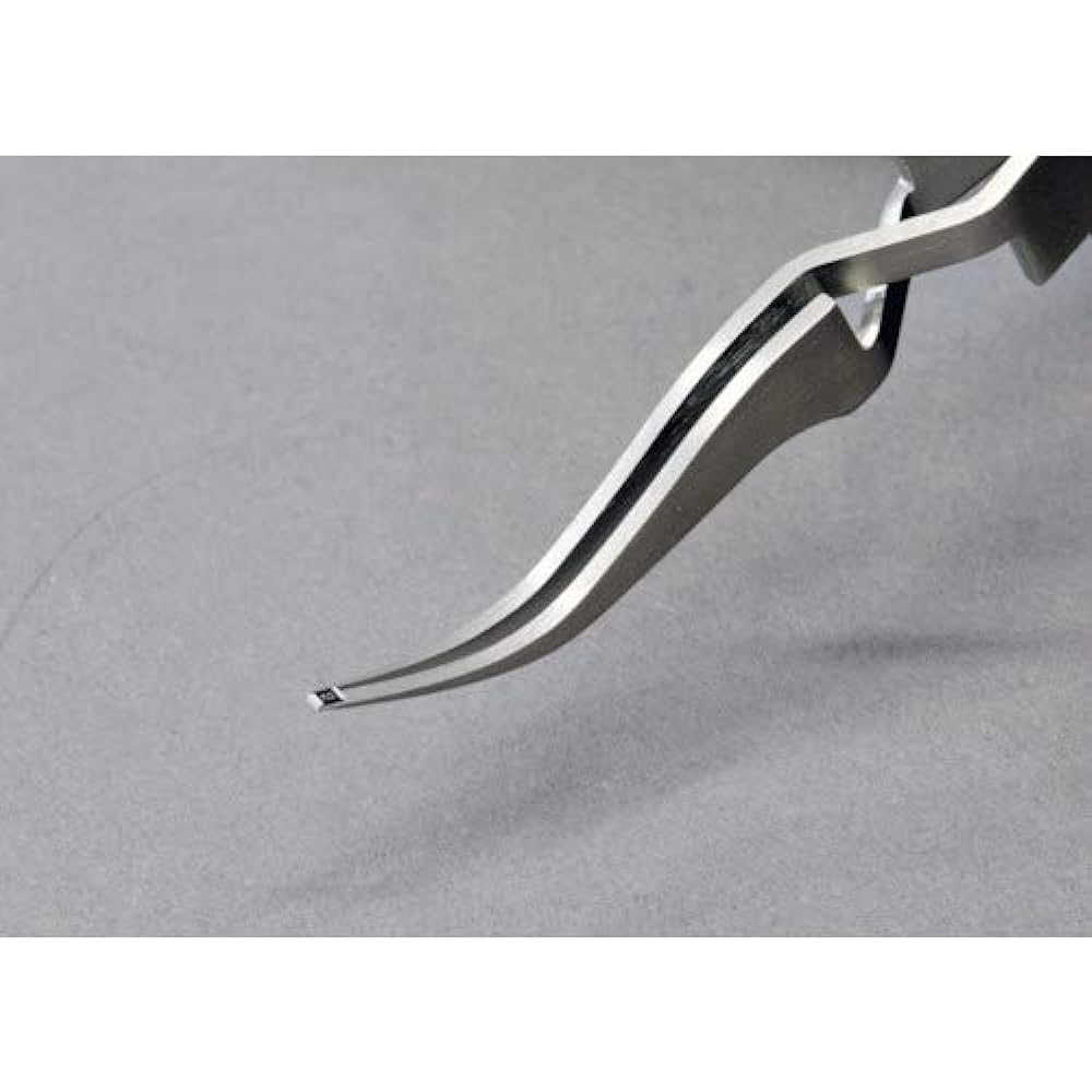 HOZAN Reverse Action Tweezers Total Length 115mm Tip Width 0.2mm Maximum Opening Width 15mm Weight 13g P-652