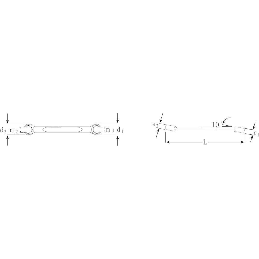 STAHLWILLE open ring spanner hexagonal type size 10X12 total length 160mm 24-10X12