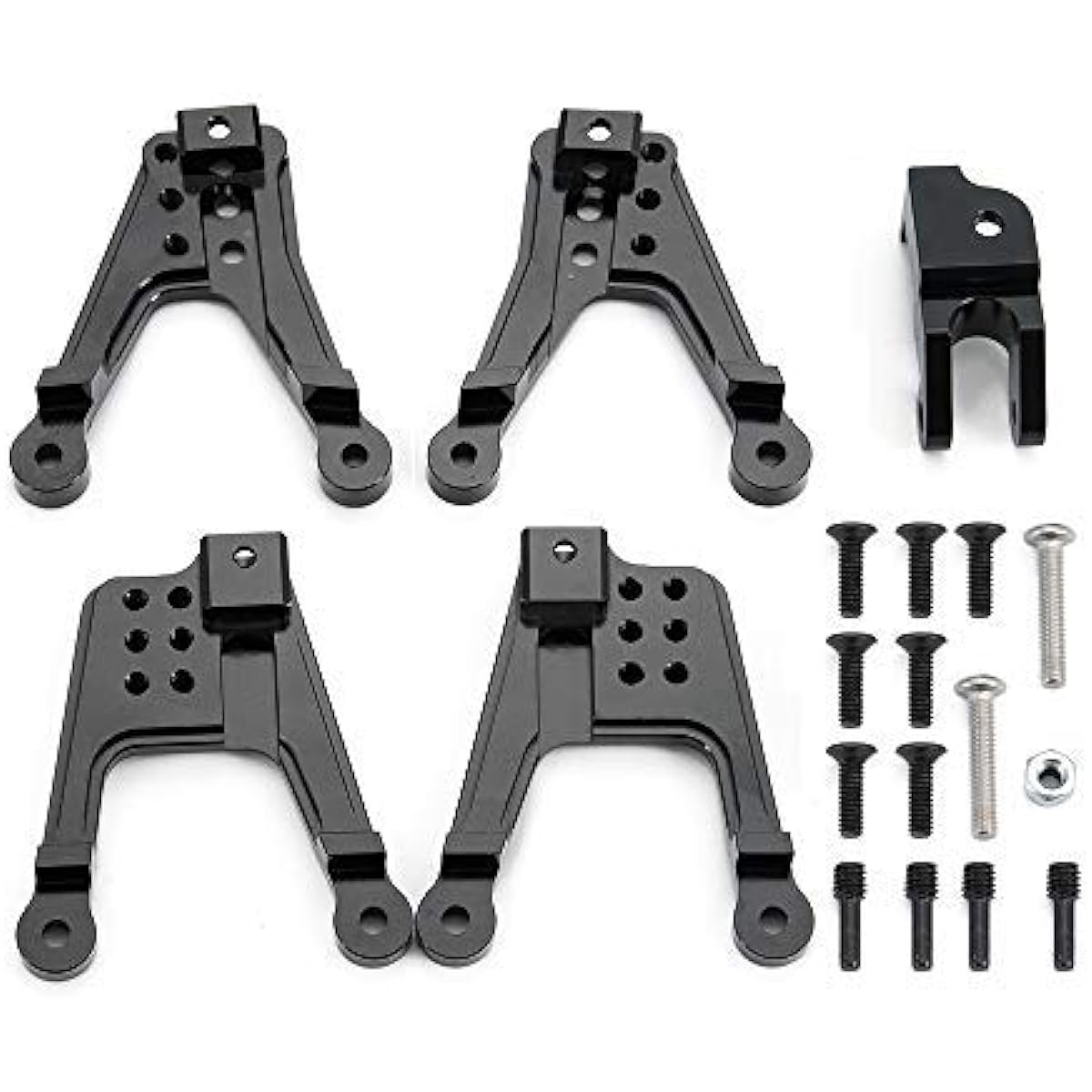 Aluminum Front & Rear Shock Mount Lift Set of 4 for RC Crawler Axial SCX10 II 90046