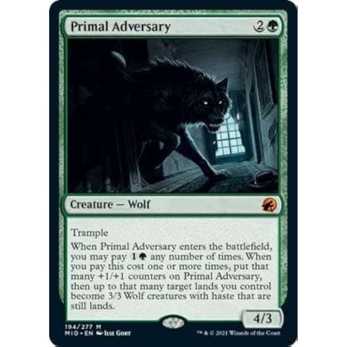 Magic: The Gathering - Primal Adversary - Innistrad: Midnight Hunt