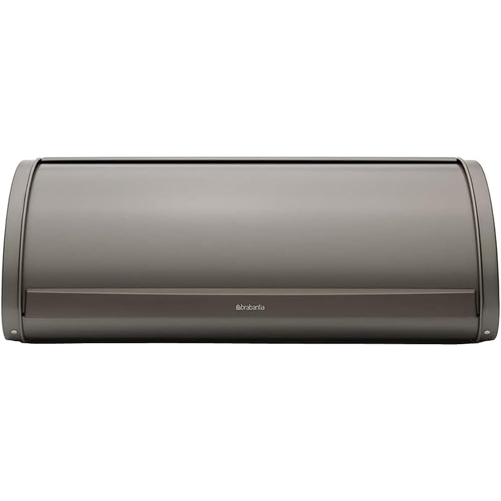 Brabantia Bread Bin Roll Top Storage for Bread, Condiments, Snacks Made in Belgium Metallic Gray 247248
