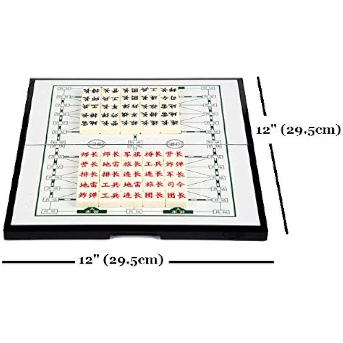 Chinese Army Chess Chinese Table Game Chess Foldable Expansion Board Size 12x12 Inch Luzhanqi Junqi