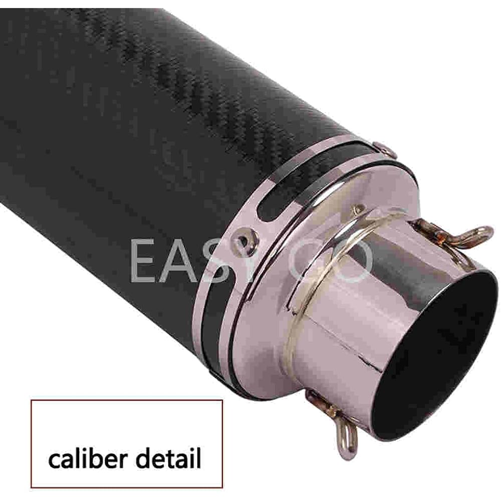 Bike Slip-on Muffler Bike Silencer General Purpose 60.5mm Length 450mm (B, 450MM)