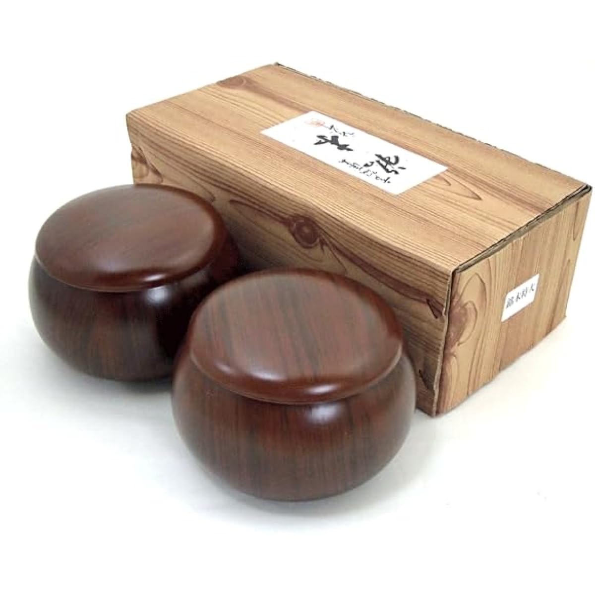 Go Board Set - Shinkaya tabletop jointed Go board, hard glass Go stones, Shinsei bamboo (approx. 9mm thick) and P wood grain Go bowl, large size (from beginners to Go players to tiered)