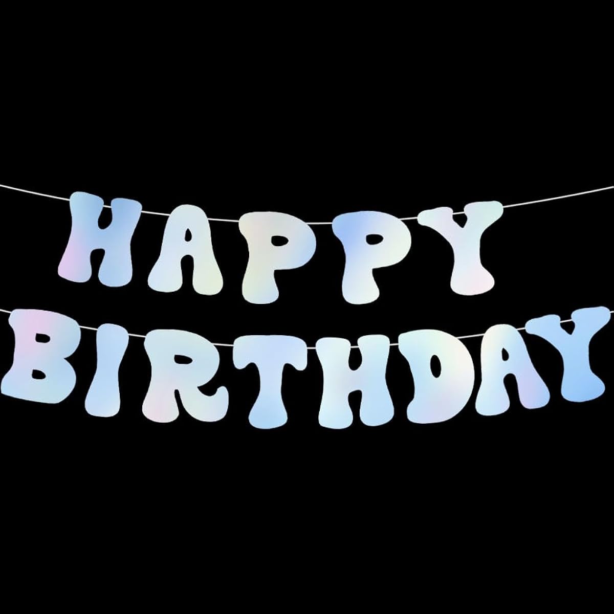 Rainbow Happy Birthday Foil Banner Birthday Party Decorations 70s Cool Disco Birthday Decor 21st 30th 40th 50th 60th 80th Happy Birthday Sign