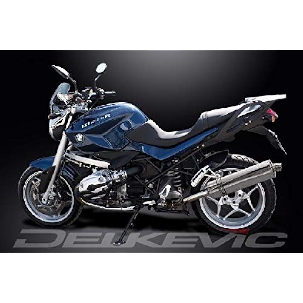 DELKEVIC Slip-on Stainless Oval Muffler BMW R1200R/R1200RT 2005-2010 450mm KIT06HA