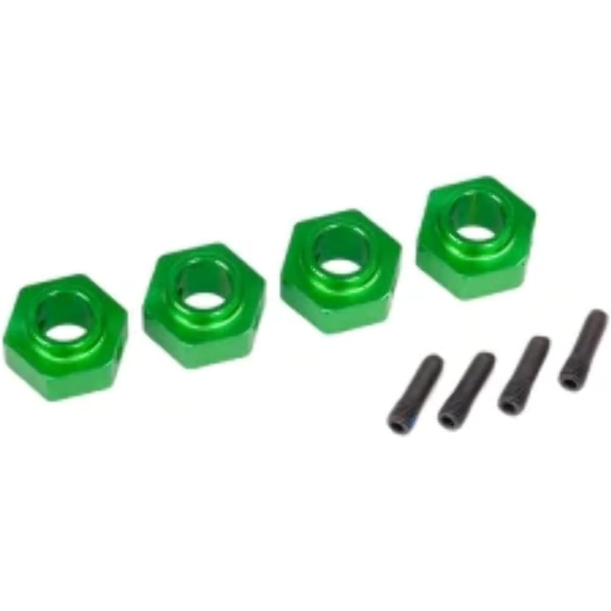 Traxxas TRX-4 Aluminum Anodized 12mm Wheel Hub Hexagonal with Threaded Pin (Green)