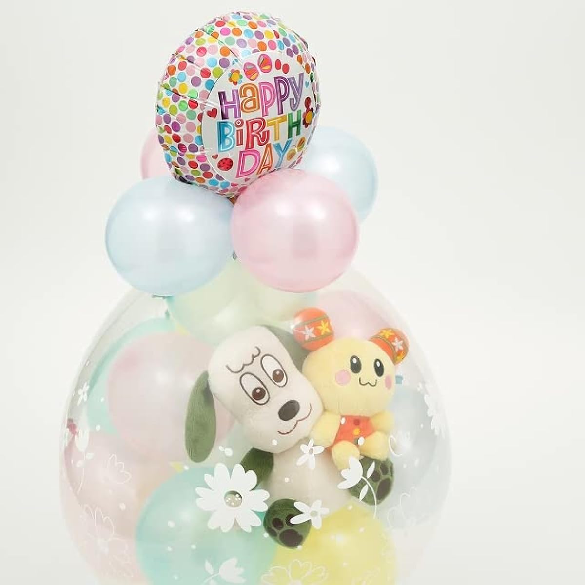 Wanwan & Utan Balloon Wrapping Birthday Inai Inai Baa! Washable Plush Toy 1 Year Old 2 Year Old Transparent
