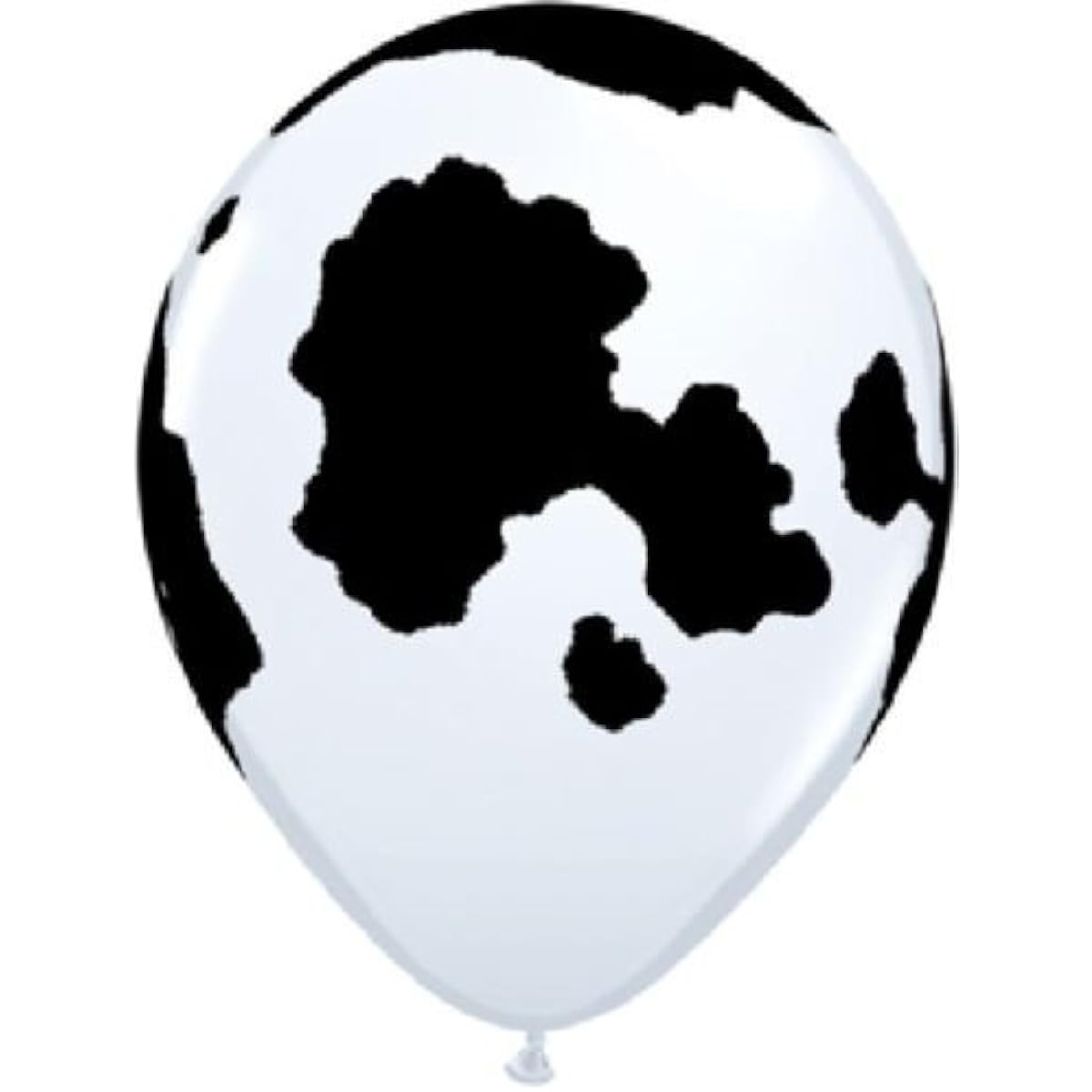 LoonBalloon Cow Print (8) Black White Farm Barnyard Animal Party Qualatex Latex Balloons