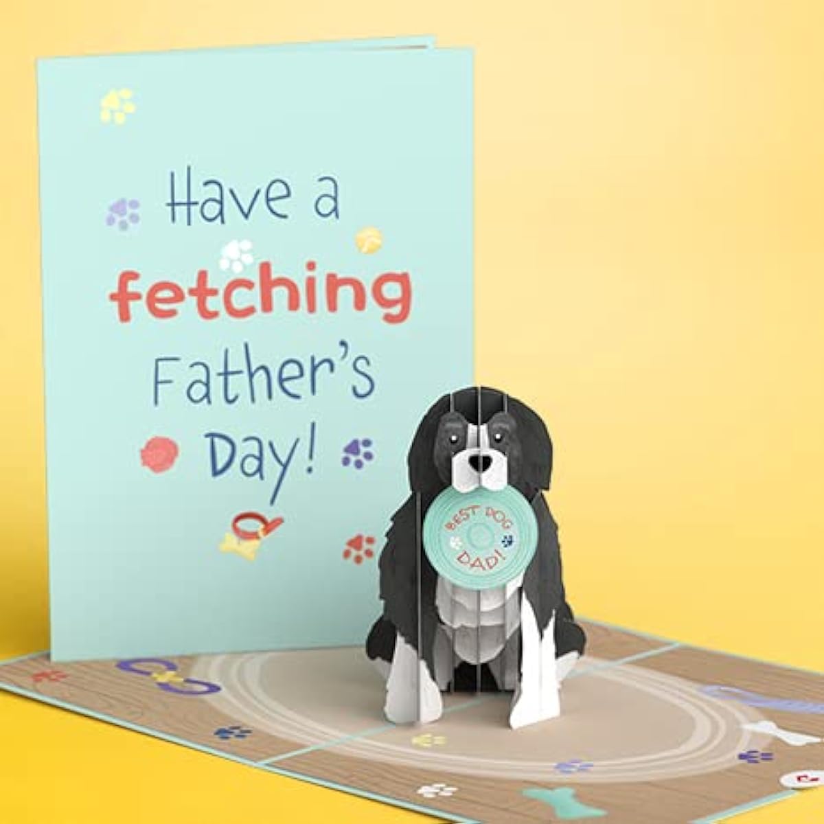 Lovepop Dog Dad Father's Day Pop Up Card 5 x 7 Inch Card for Dog Dad Father's Day Gift Unique Greeting Card with Envelope