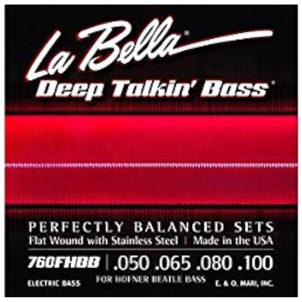 LA BELLA Bass Strings 760FHBB Beatle Bass Stainless Flats