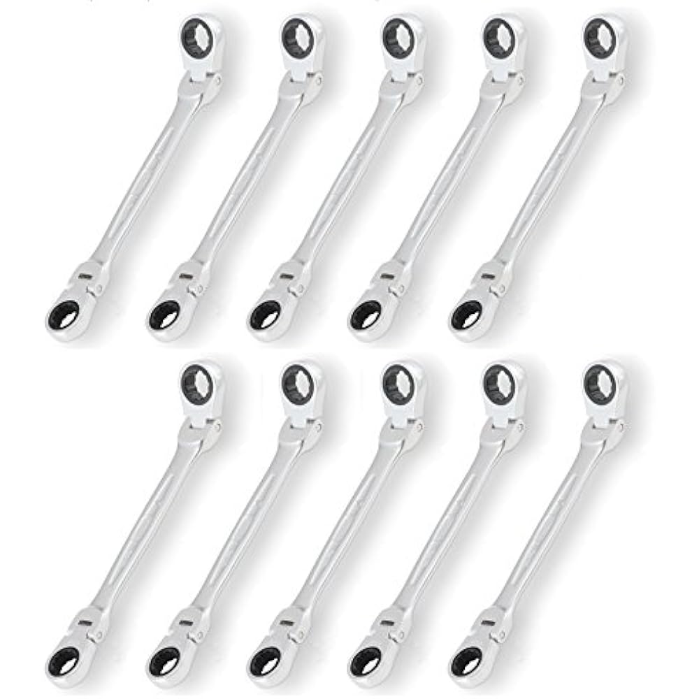 TONE Double Head Ratchet Box Wrench RMFW-1317-10S Width across flats 13 x 17mm 10 pieces