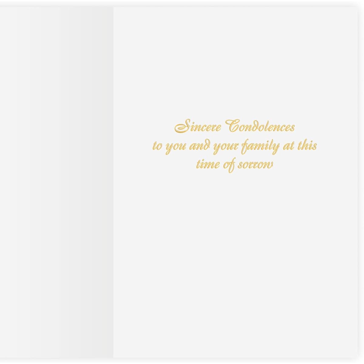 The Gallery Collection - Deep Sympathy Floral Card with Pearl Lined Envelope
