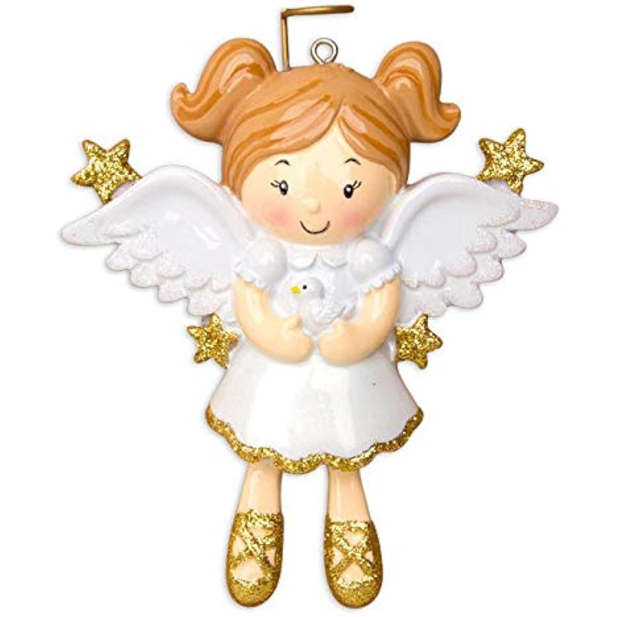 Polar X Angel with Dove Christmas Ornament Customizable