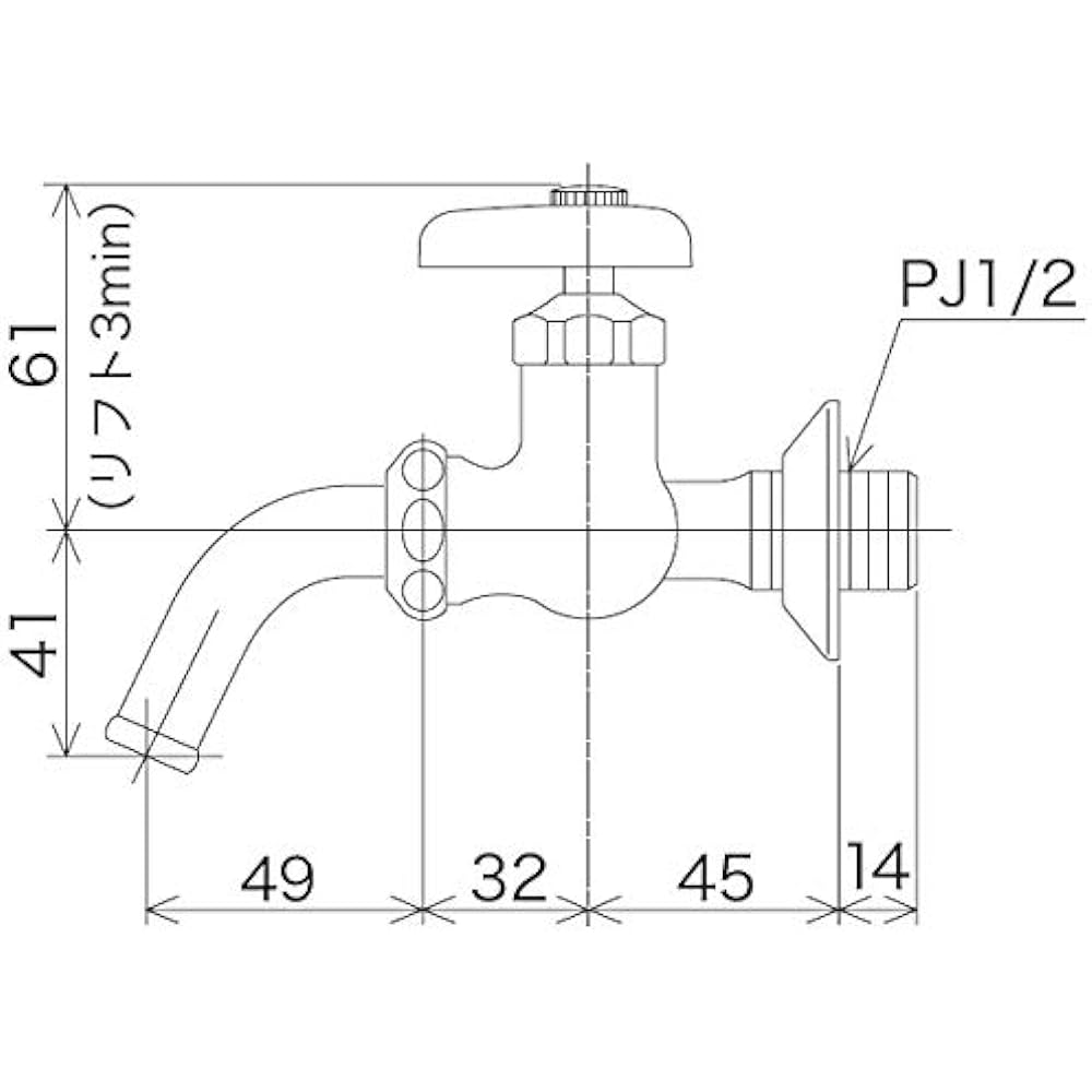 KVK Two-mouth horizontal faucet with outdoor hose connection nozzle for cold regions K112SPZ