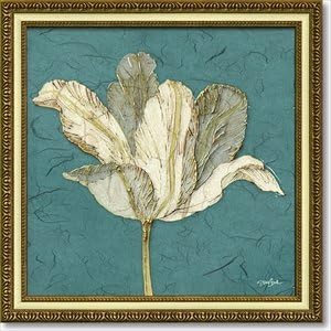 U-Power Diane Stimson Gel Processed Art Frame "Gold Turquoise Tulip" DS-13022