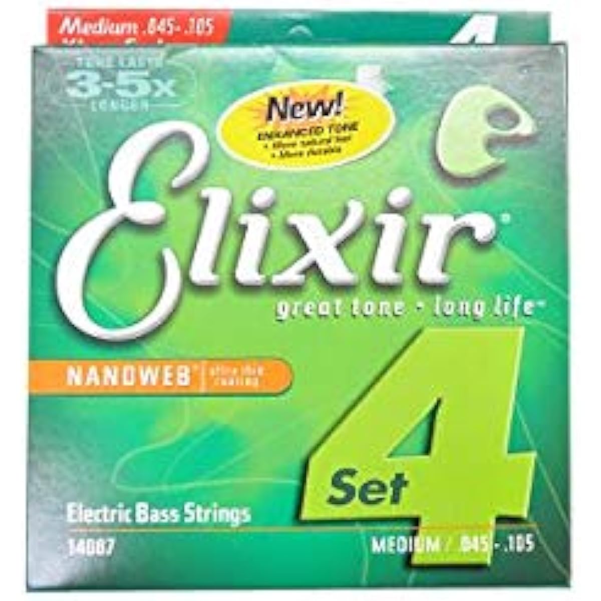 ELIXIR Bass Strings NANOWEB Medium Extra Long #14087