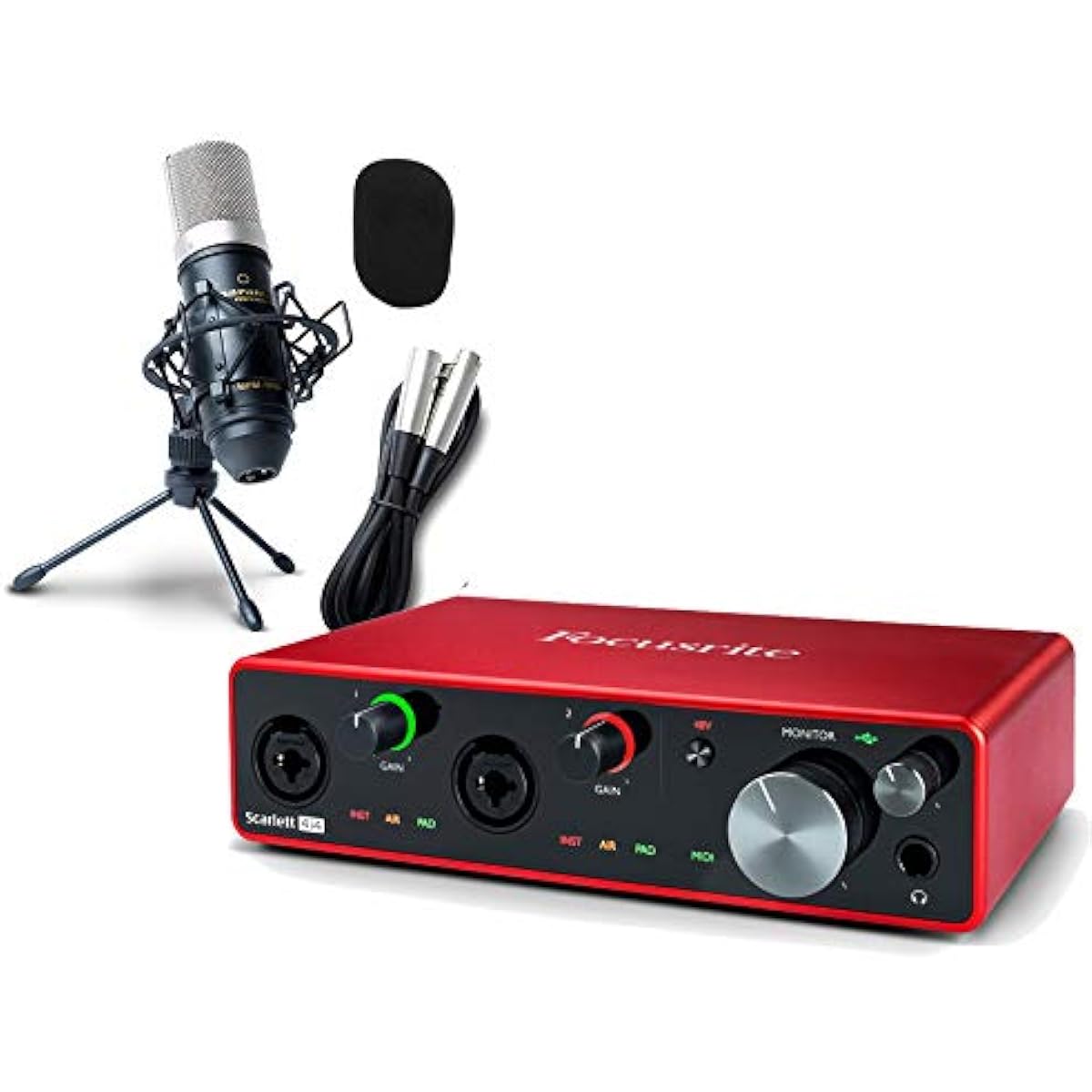 Focusrite Scarlett 4i4 3rd gen streaming and recording set Focusrite