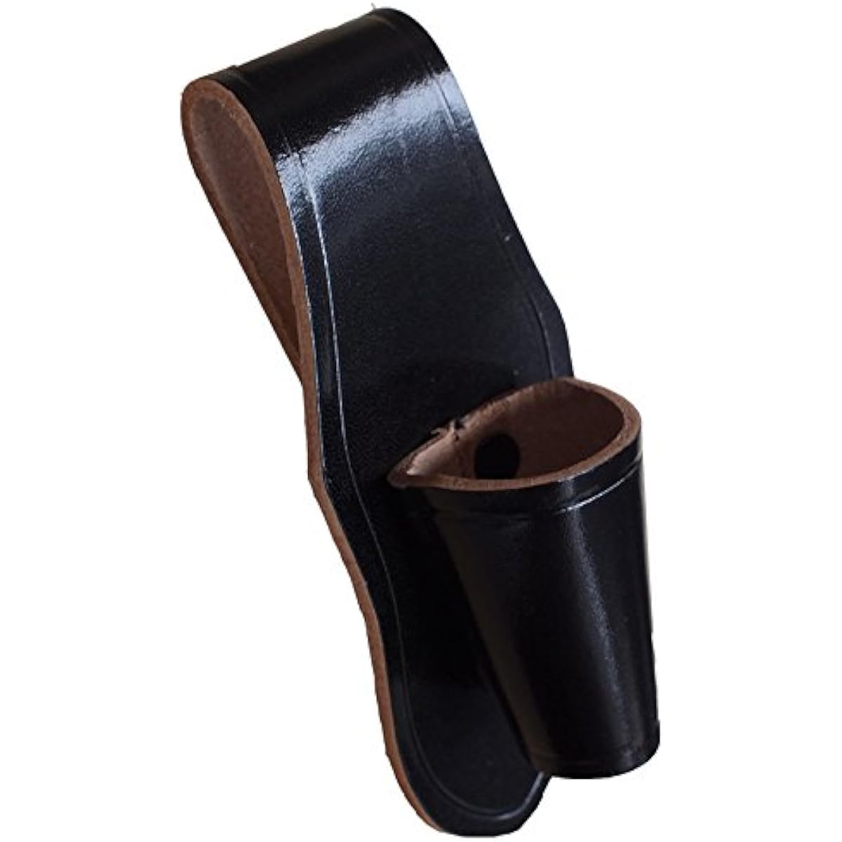 Black single leather band for flag bearer's belt with flag nib