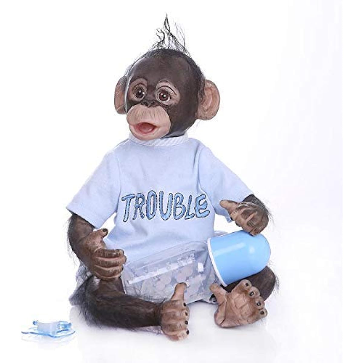 16inch 40cm Bebe Doll Reborn Toddler Monkey Soft Silicone Cotton Body Realistic Cute Baby Toy Monkey 4&Monkey 5